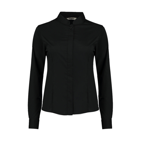 Kustom Kit | Camicia da donna con collo alla coreana Tailored Fit Kustom Kit | Camicia da donna con collo alla coreana Tailored Fit